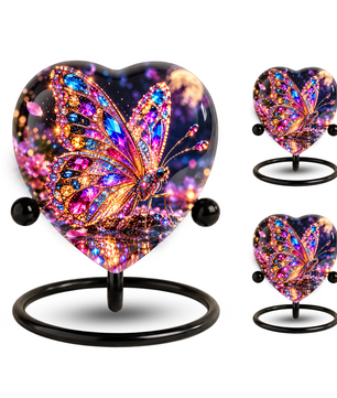 Butterfly Adult Urn for Ashes, Colorful Jeweled Butterfly Memorial Urn, Adult Cremation Urn