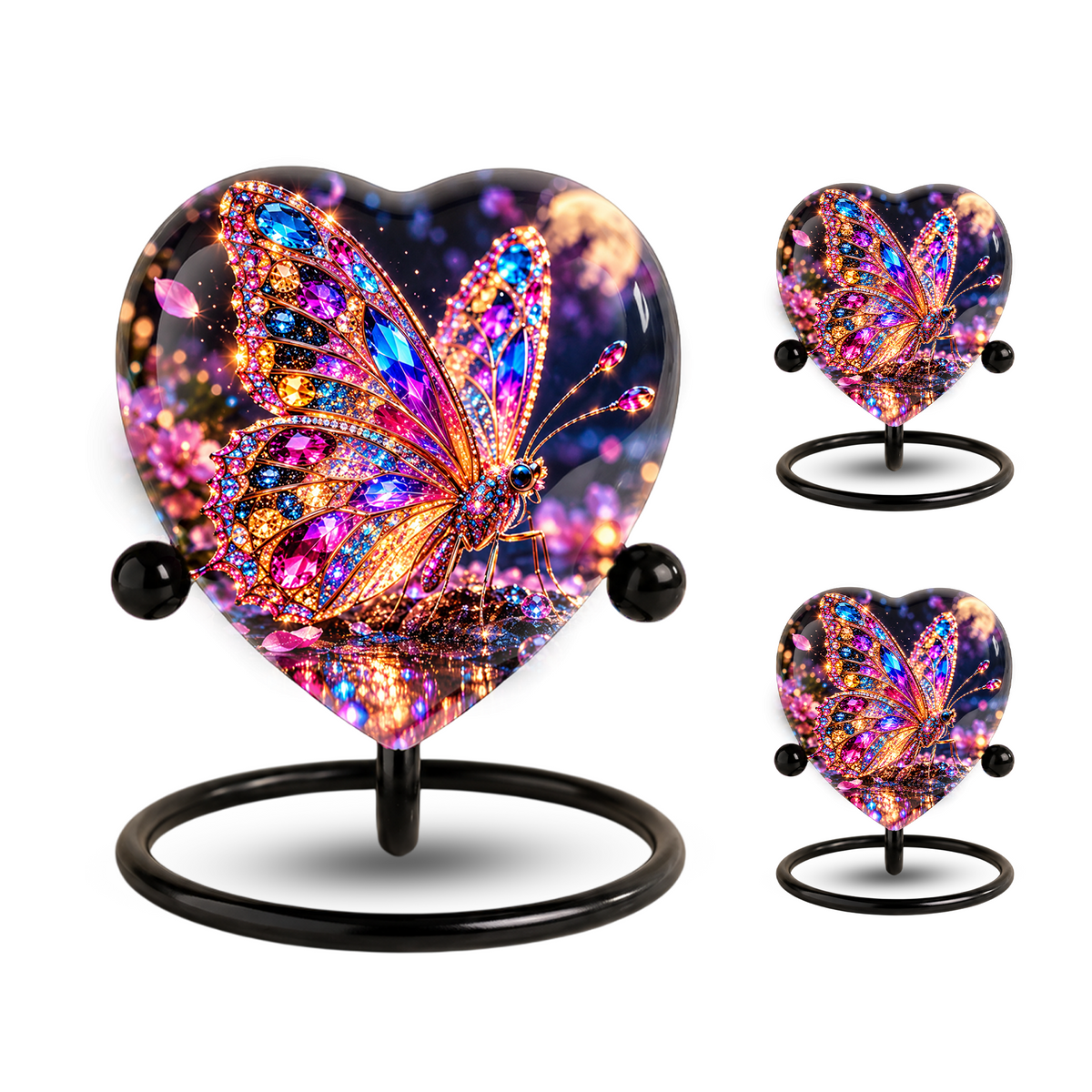 Butterfly Adult Urn for Ashes, Colorful Jeweled Butterfly Memorial Urn, Adult Cremation Urn