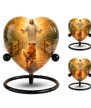 Personalized Dog Urn – Dog Urn for Ashes, Dog Heaven Memorial & Custom Pet Urn for Dogs