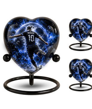 Personalized Soccer Cremation Urn for Ashes | Adult Sports Memorial Urn for Dad & Men