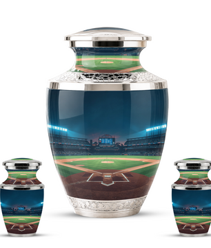 Baseball Cremation Urn for Dad, Personalized Baseball Urn for Human Ashes, Baseball Stadium