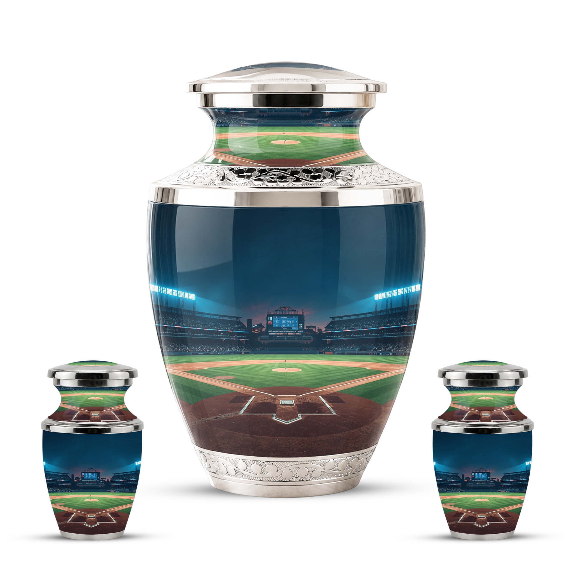Baseball Cremation Urn for Dad, Personalized Baseball Urn for Human Ashes, Baseball Stadium