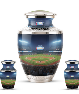 Baseball Stadium Cremation Urn for Dad, Personalized Urn for Human Ashes Male