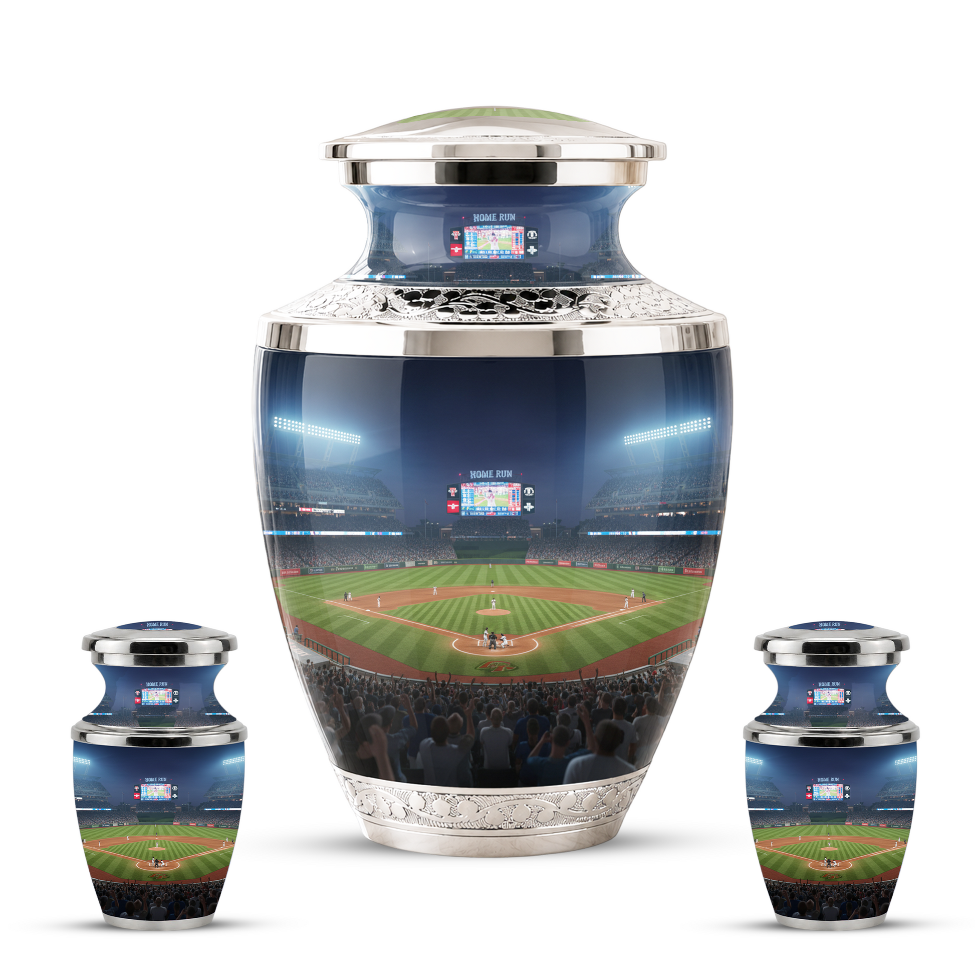 Baseball Stadium Cremation Urn for Dad, Personalized Urn for Human Ashes Male
