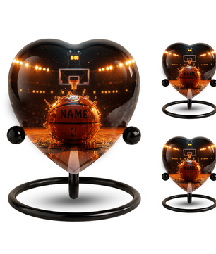 Basketball Adult Urn – Personalized Adult Cremation Urn for Ashes, Sports Memorial Urn