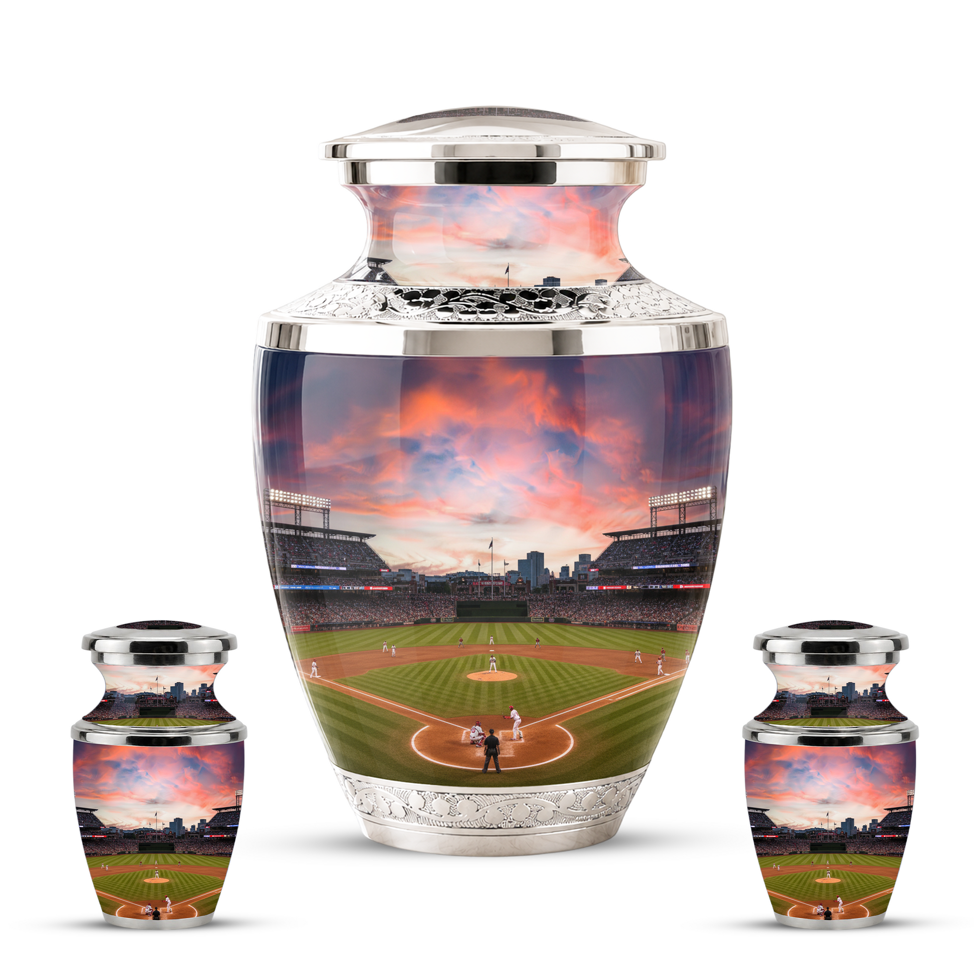 Unique Baseball Cremation Urn for Dad, Custom Baseball Modern Urn for Human Ashes