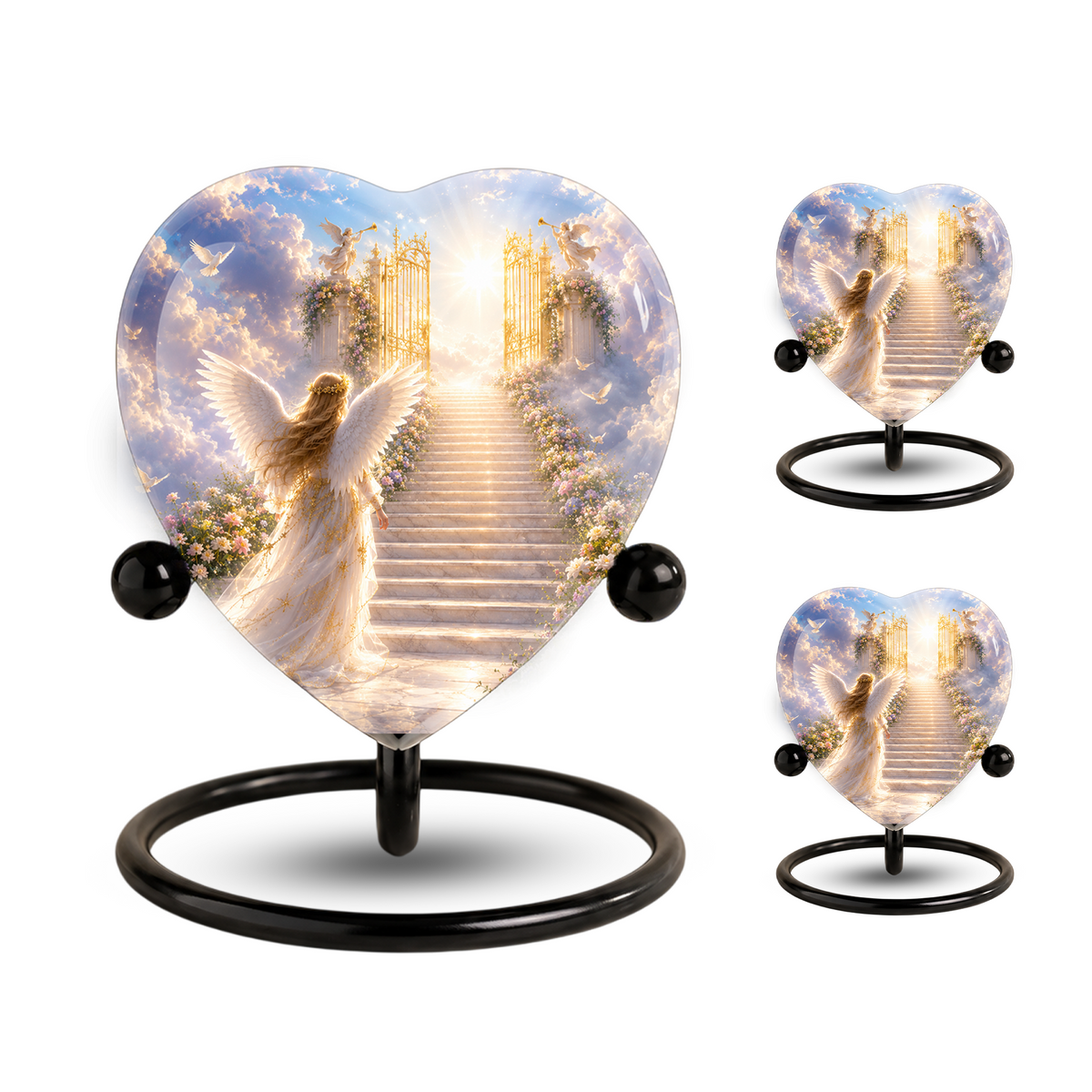 Angel Heaven Urn for Mom – Beautiful Female Adult Cremation Urn, Angel Wing Memorial Urn for Women