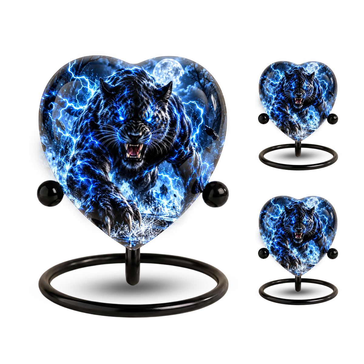 Black Panther Cremation Urn for Ashes, Big Cat Memorial Urn, Personalized Panther Urn