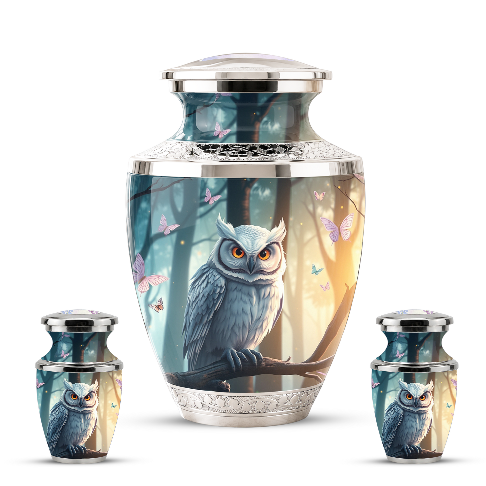 Owl Cremation Urn for Men & Women - Personalized Ashes Container for Adults