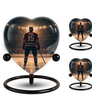 Hockey Adult Urn – Ice Hockey Player Adult Cremation Urn for Ashes