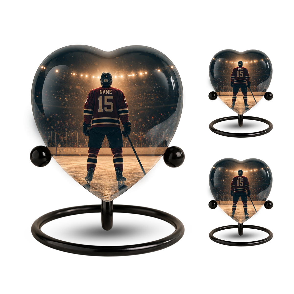Hockey Adult Urn – Ice Hockey Player Adult Cremation Urn for Ashes