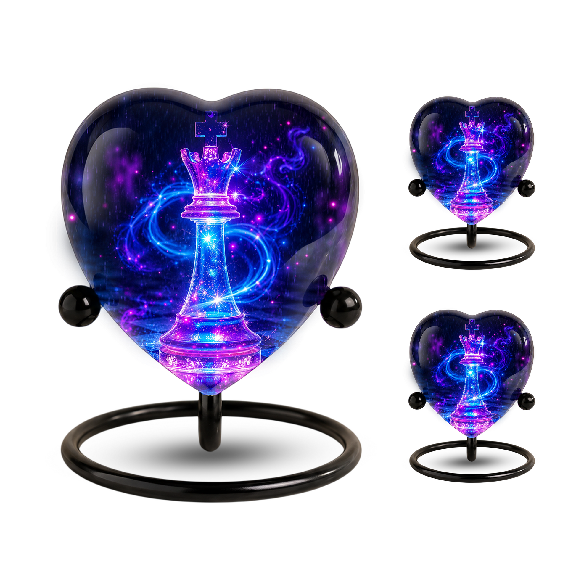 Royal Queen Chess Heart Adult Urn – Adult Urn, Urn for Ashes Adult, Adult Cremation Urns