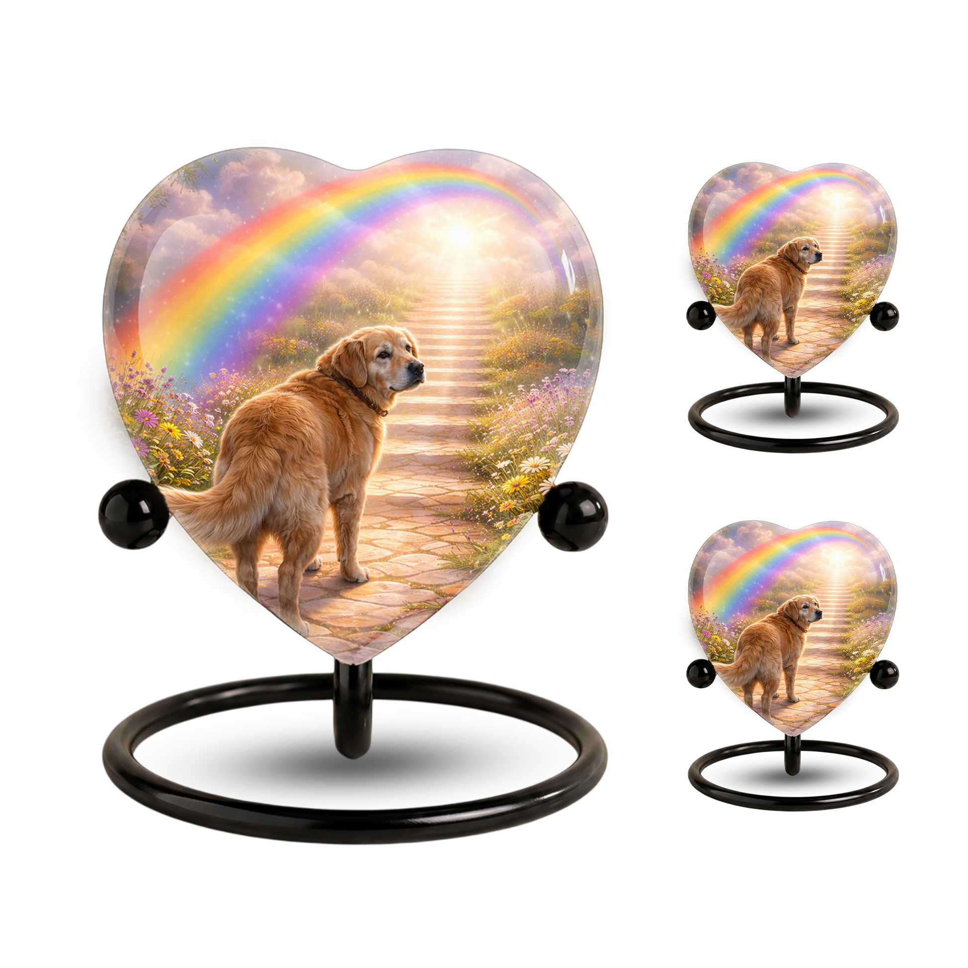 Dog Urn – Personalized Dog Urn Memorial Heart Keepsake, Dog Urns for Ashes & Pet Memorial