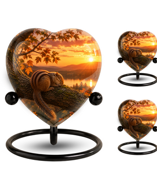 Squirrel Cremation Urn for Ashes | Personalized Adult Memorial Urn| Nature & Wildlife Cremation Urn