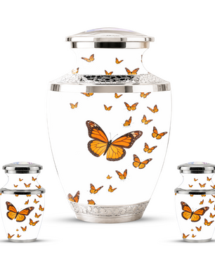 Monarch Butterfly Cremation Urn for Mom, Butterfly Memorial Urn for Women