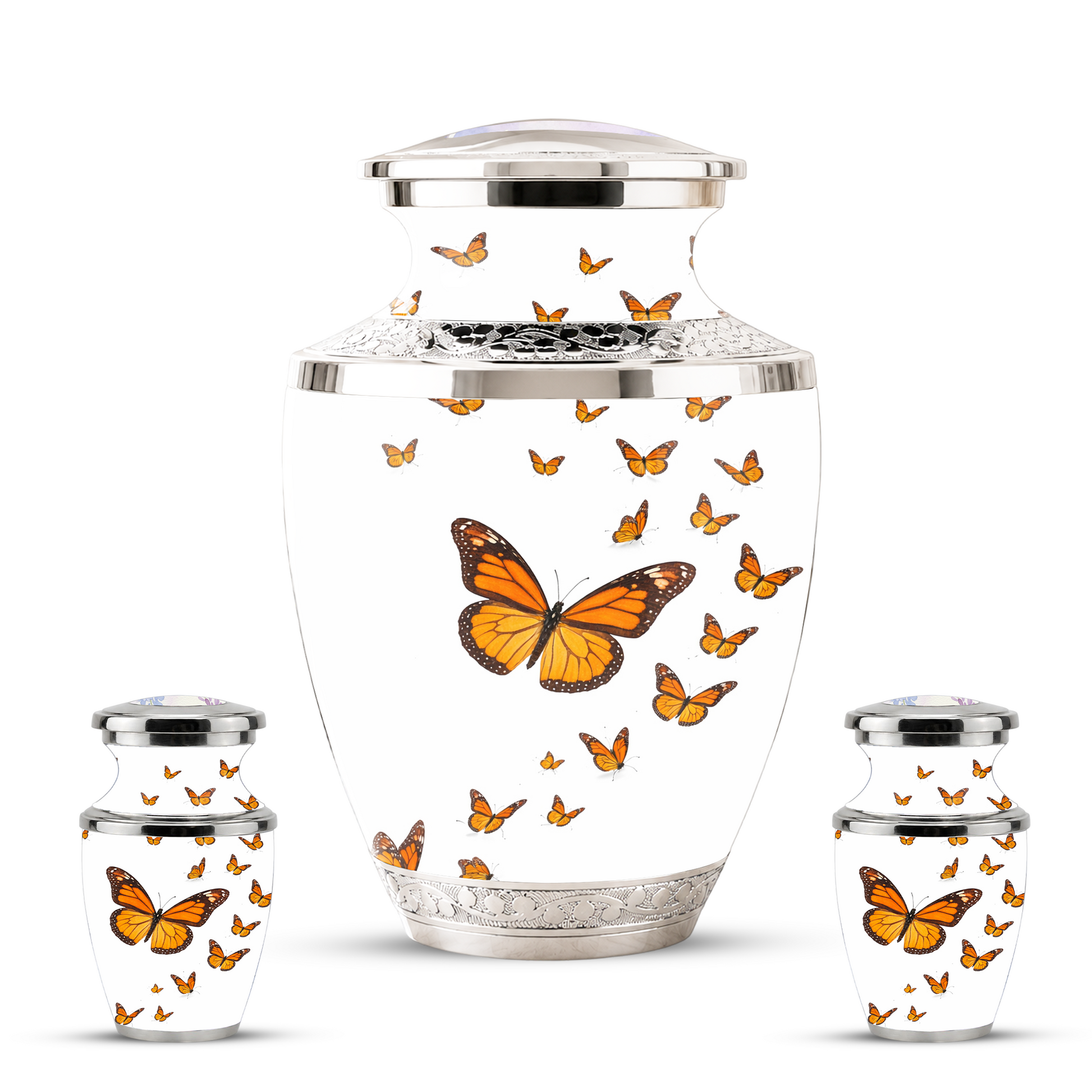 Monarch Butterfly Cremation Urn for Mom, Butterfly Memorial Urn for Women