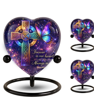 Celtic Cross Butterfly Memorial Urn, Adult Urn, Urns for Adult Ashes, Adult Urns, Adult Urns for Ashes