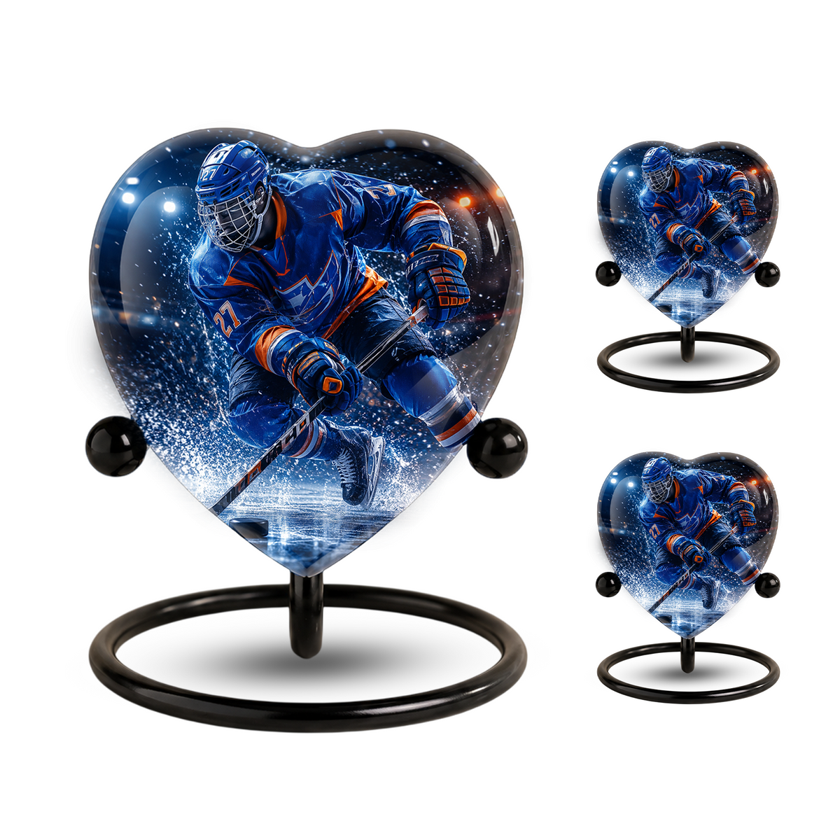 Hockey Urn for Dad – Personalized Adult Male Cremation Urn for Ashes