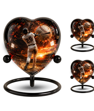 Personalized Baseball Cremation Urn for Ashes | Adult Sports Memorial Urn for Dad