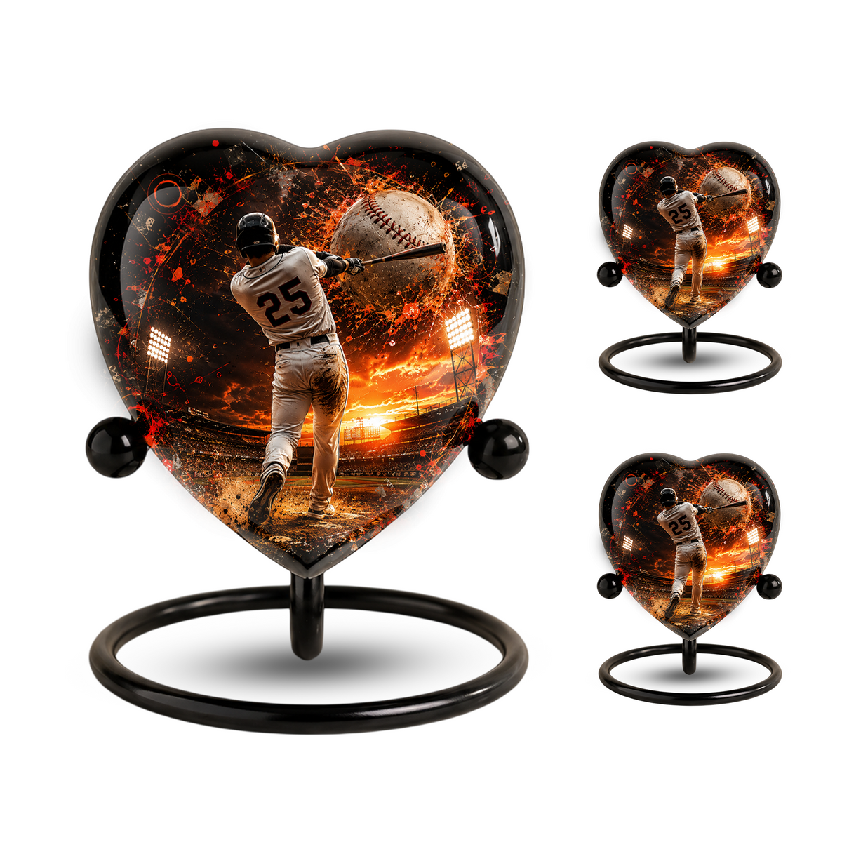 Personalized Baseball Cremation Urn for Ashes | Adult Sports Memorial Urn for Dad