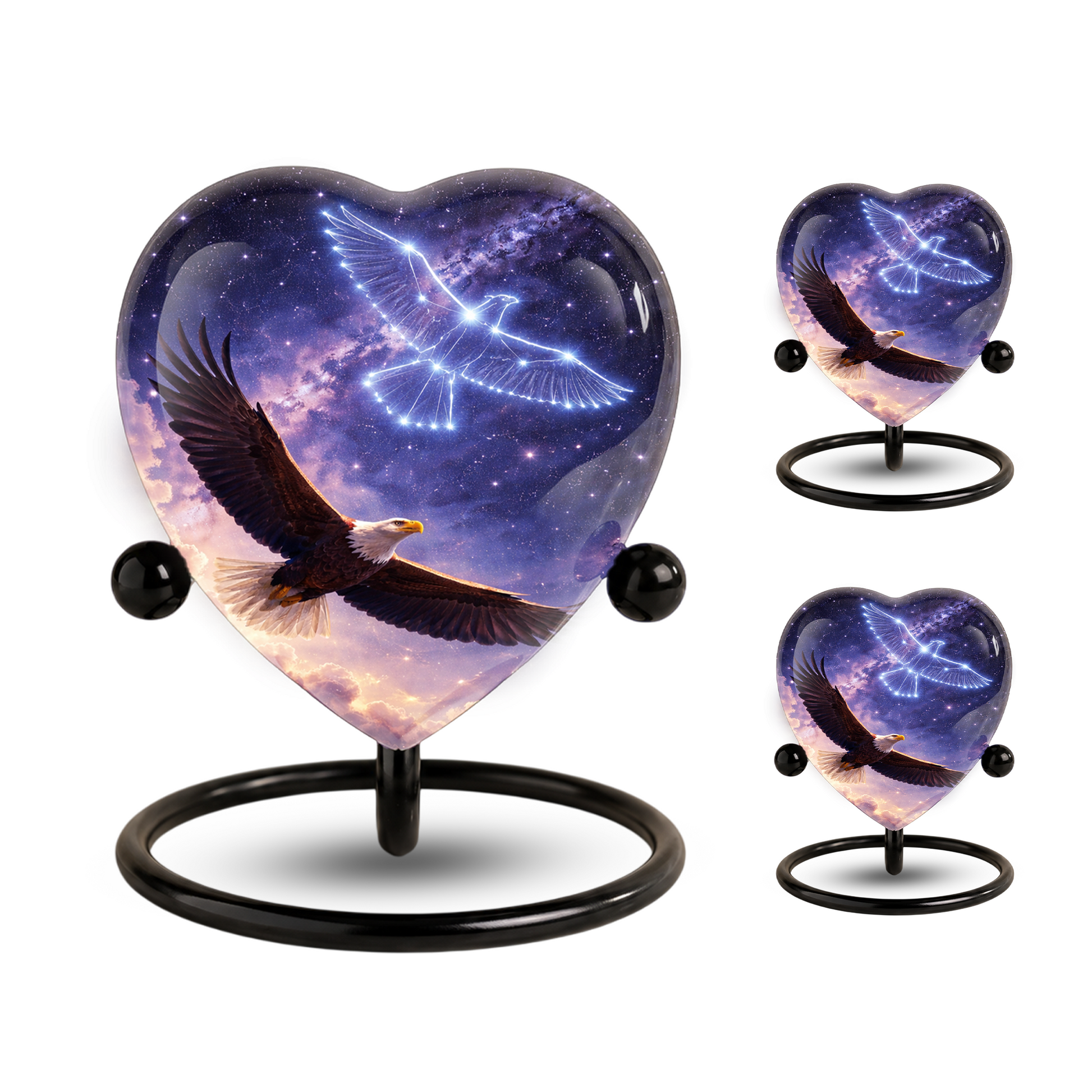Eagle Heart Memorial Urn, Eagle Adult Urn, Eagle Urns for Adult Ashes, Eagle Adult Urns
