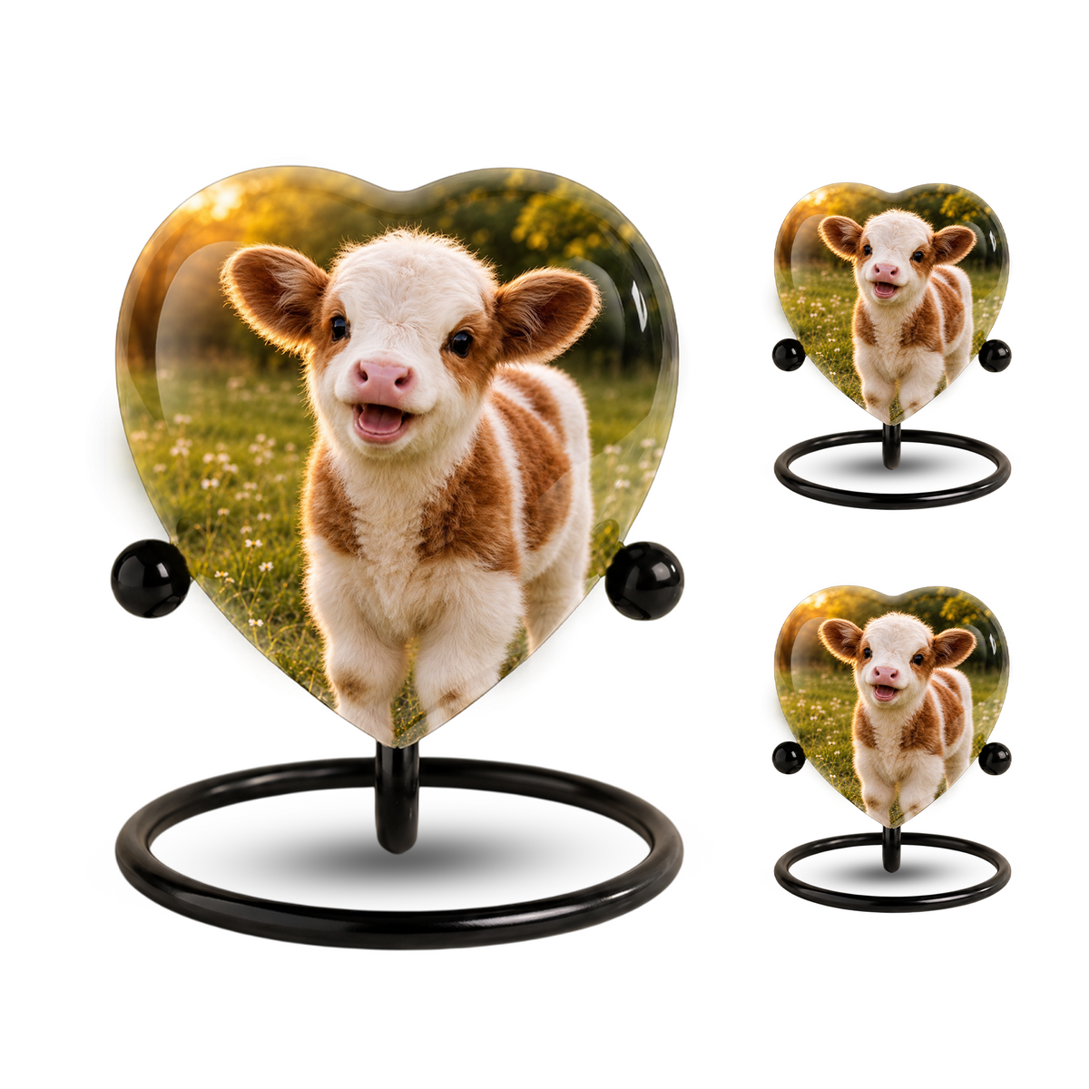 Cow Cremation Urn for Ashes | Personalized Farm Animal Memorial Urn | Handmade Adult Cremation Urn