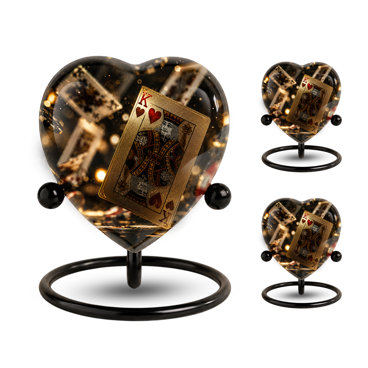 King of Hearts Heart-Shaped Adult Cremation Urn – Unique Keepsake Urn for Dad