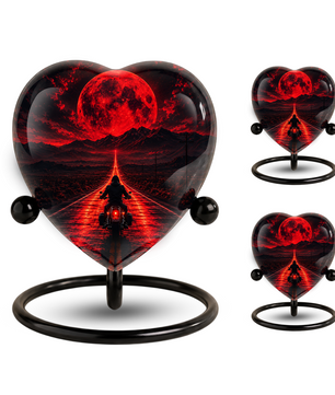 Personalized Motorcycle Urn for Dad, Adult Male Cremation Urn for Ashes, Memorial Urn for Father
