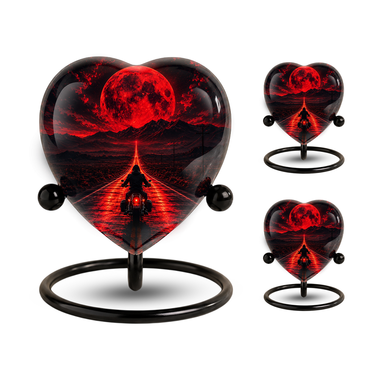 Personalized Motorcycle Urn for Dad, Adult Male Cremation Urn for Ashes, Memorial Urn for Father