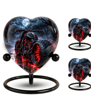 Motorcycle Urn for Dad's Ashes, Personalized Adult Cremation Urn for Men, Biker Memorial Urn