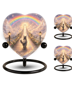 Heart Shaped Cat Urn for Ashes | Personalized Pet Urn for Cats