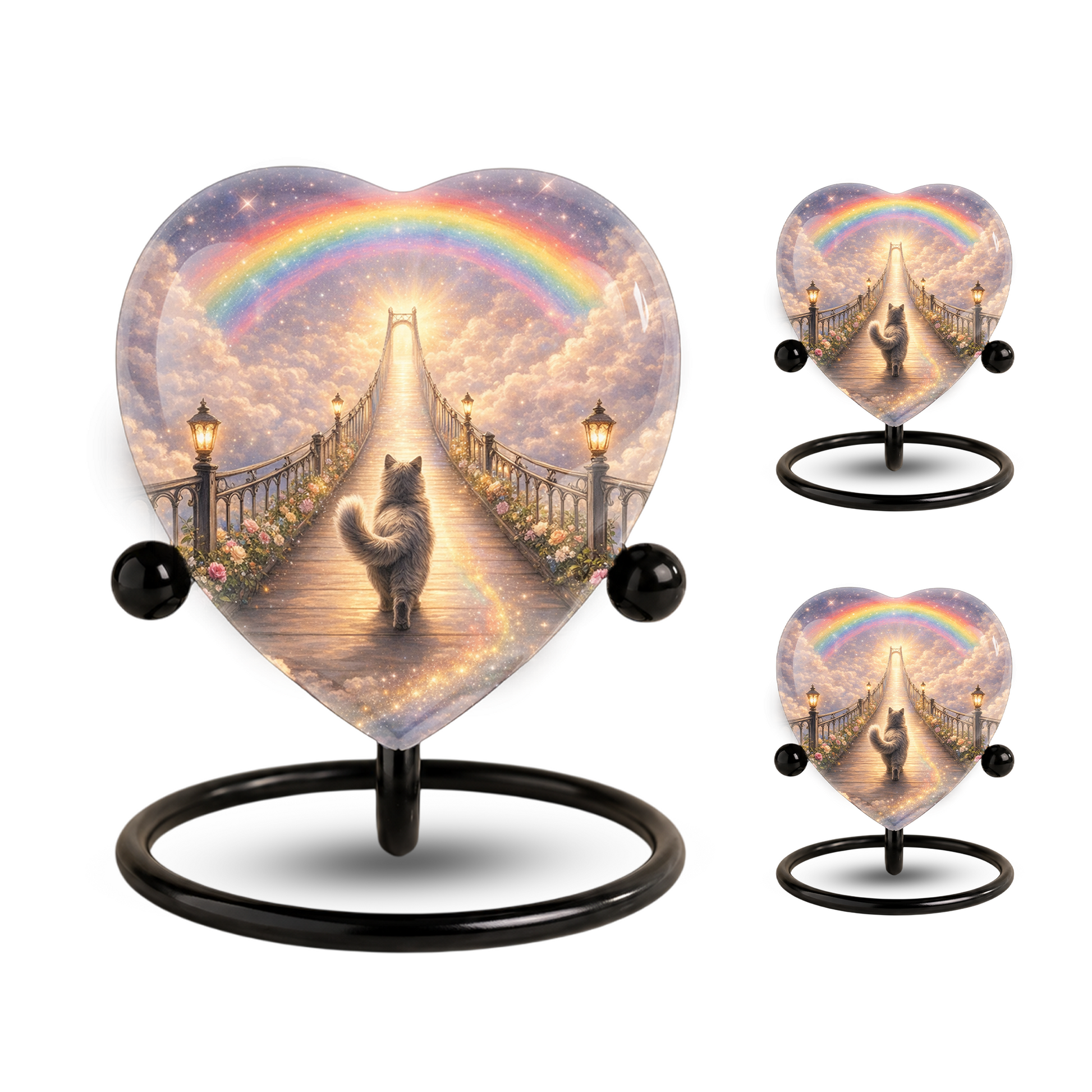 Heart Shaped Cat Urn for Ashes | Personalized Pet Urn for Cats
