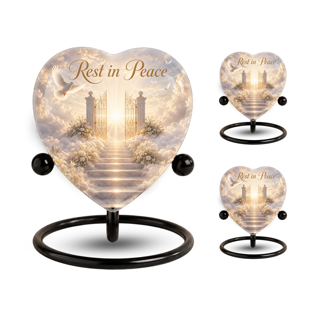 Heaven Urn – Heavenly Adult Urn for Ashes, Heart-Shaped Heaven Cremation Urn
