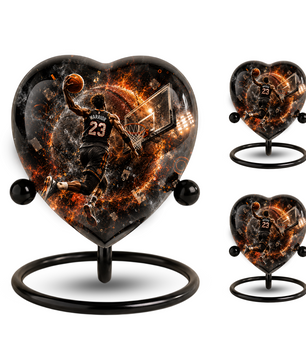 Personalized Basketball Cremation Urn for Ashes | Basketball Memorial Urn for Dad