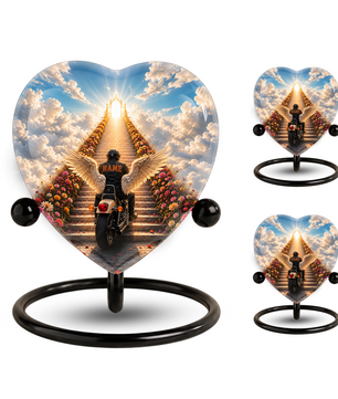Personalized Motorcycle Cremation Urn for Dad, Adult Male Ashes Memorial Urn, Custom Urn for Father, Son or Man