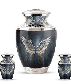 Angel Wings Cremation Urn for Mom & Dad, Guardian Angel Urn for Human Ashes