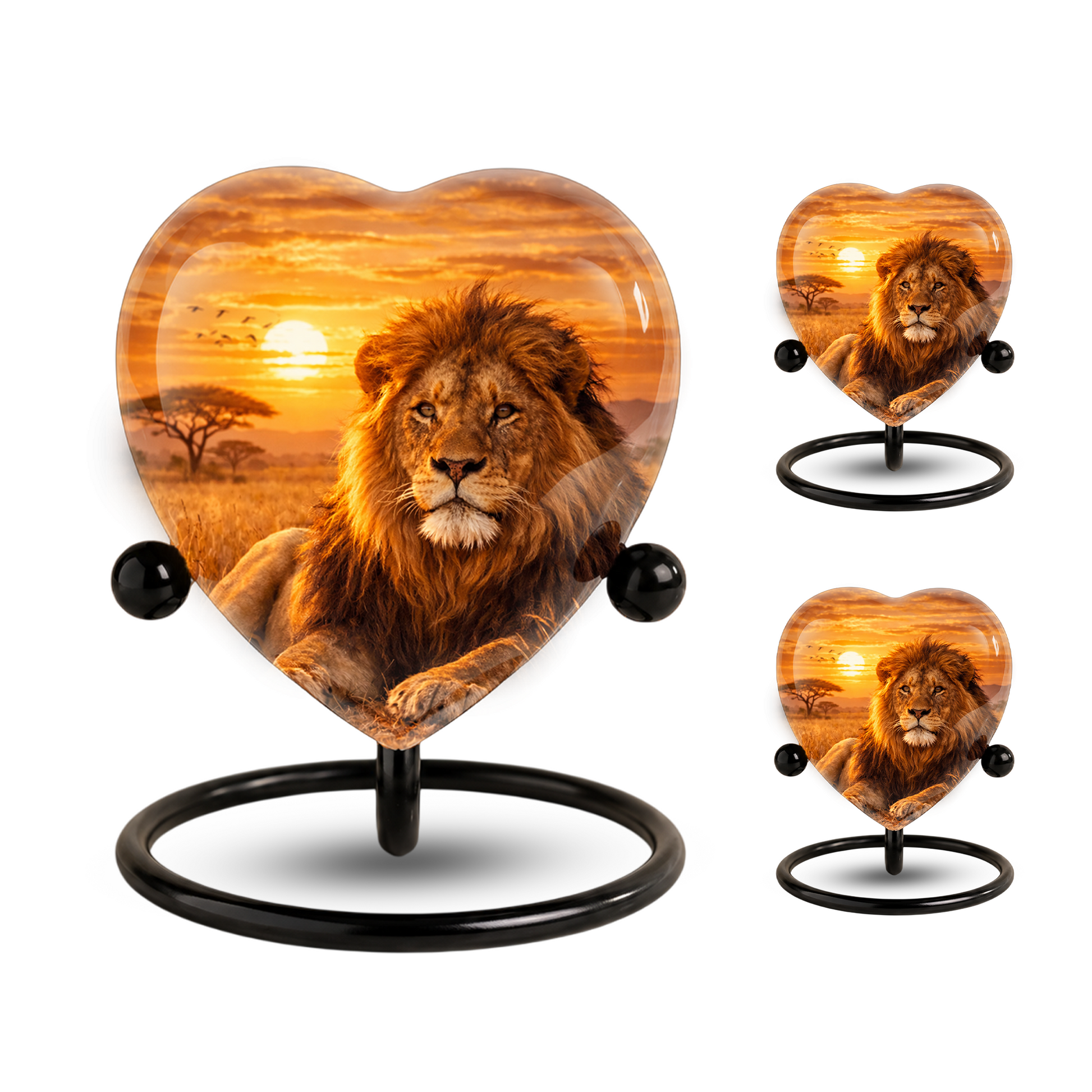 Lion Sunset Urn, Adult Urn, Urns for Adult Ashes, Adult Urns for Ashes, Adult Cremation Urn