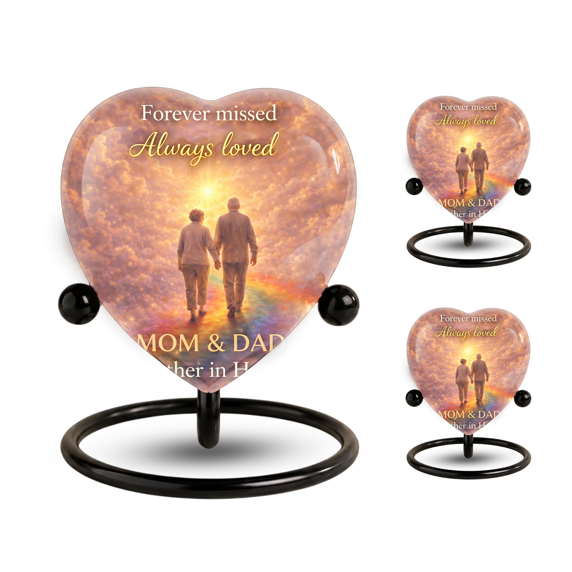 Dad and Mom Urn – Memorial Cremation Urn for Mom and Dad, Keepsake Urn for Mother & Father