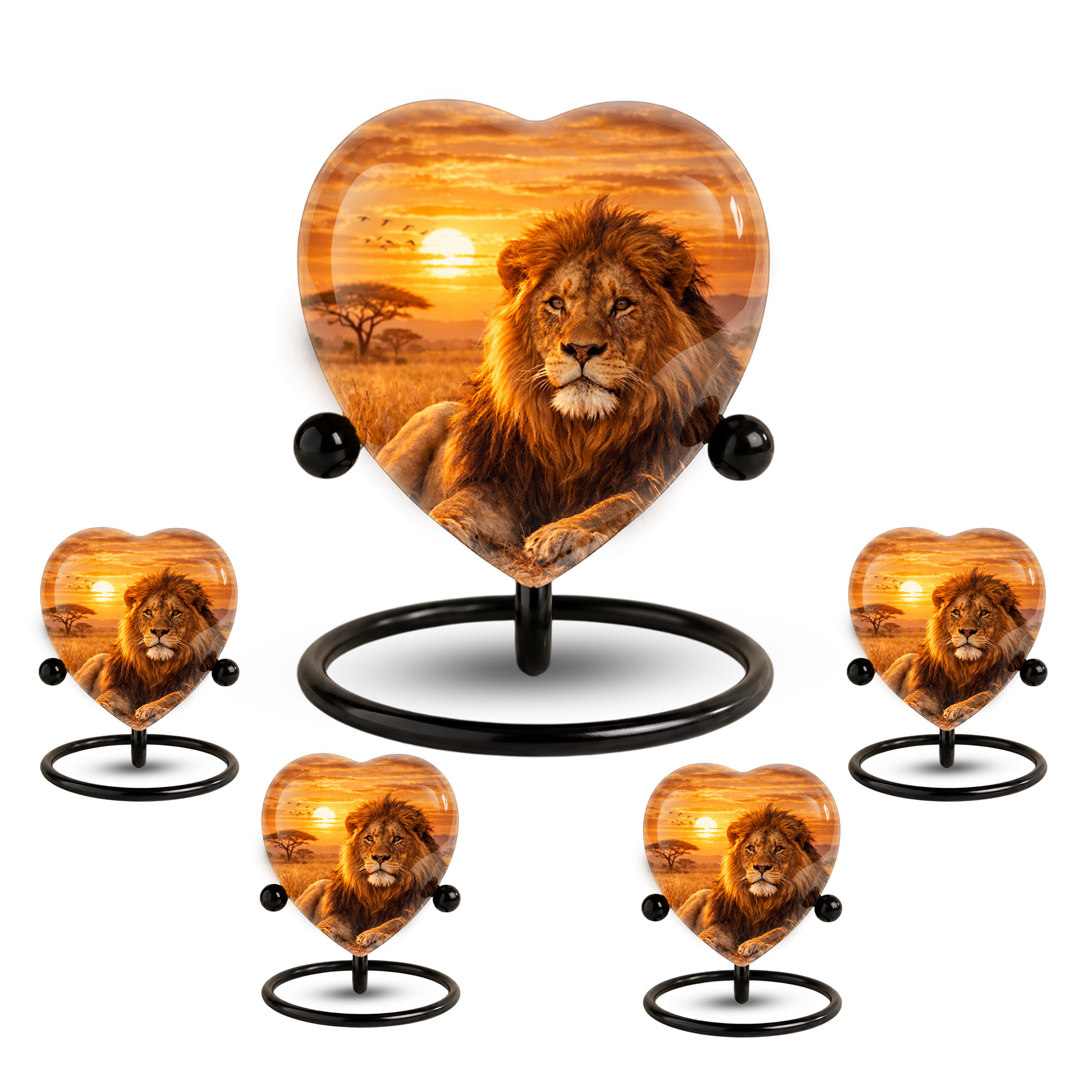 Lion Sunset Urn, Adult Urn, Urns for Adult Ashes, Adult Urns for Ashes, Adult Cremation Urn