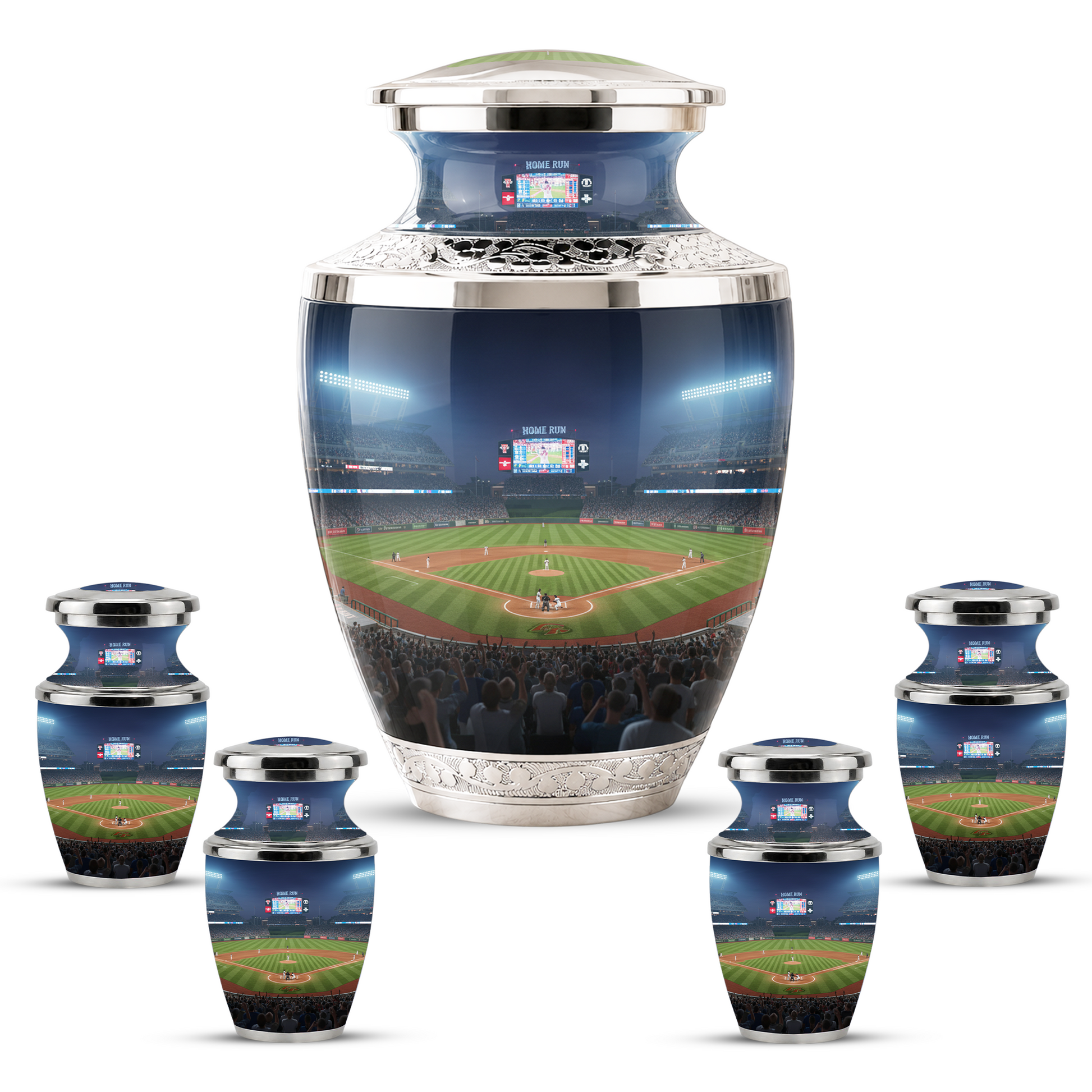 Baseball Stadium Cremation Urn for Dad, Personalized Urn for Human Ashes Male