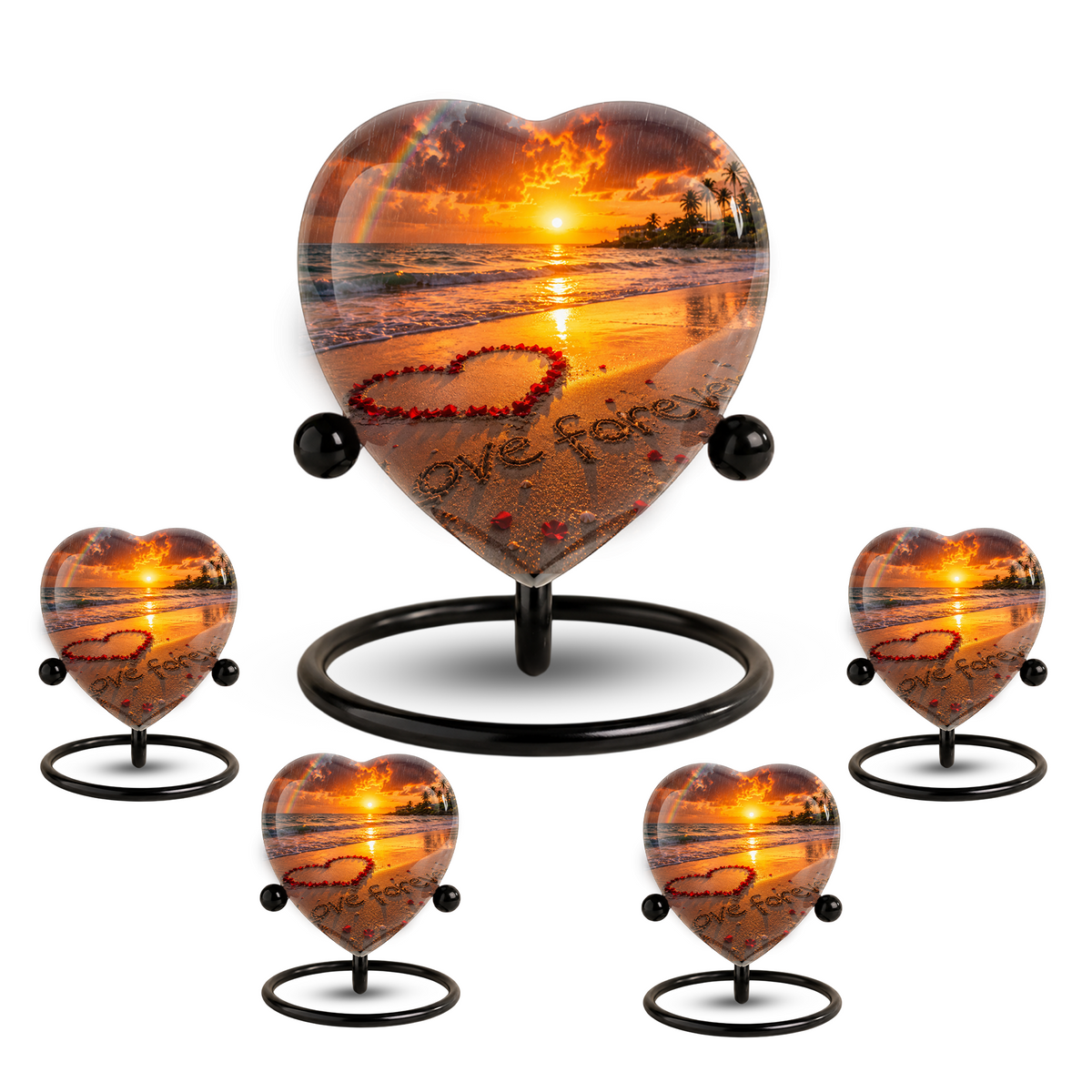 Beach Urn for Human Ashes – Ocean Sunset Cremation Urn, Beach Keepsake Urn & Beautiful Memorial Urn