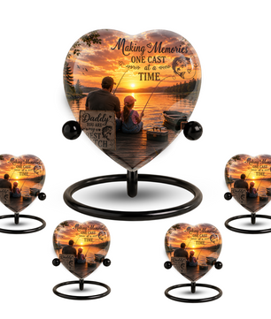 Fishing Urn – Fishing Cremation Urn for Ashes, Gone Fishing Memorial Urn