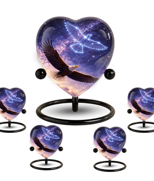 Eagle Heart Memorial Urn, Eagle Adult Urn, Eagle Urns for Adult Ashes, Eagle Adult Urns