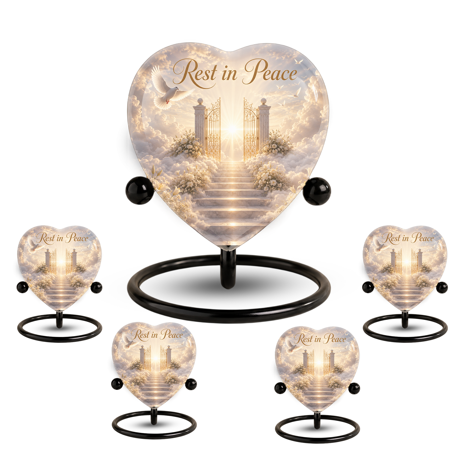 Heaven Urn – Heavenly Adult Urn for Ashes, Heart-Shaped Heaven Cremation Urn