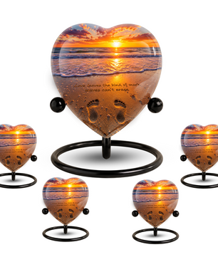 Beach Urns for Human Ashes – Beach Theme Urn, Ocean Wave Cremation Urn & Beautiful Memorial Urn
