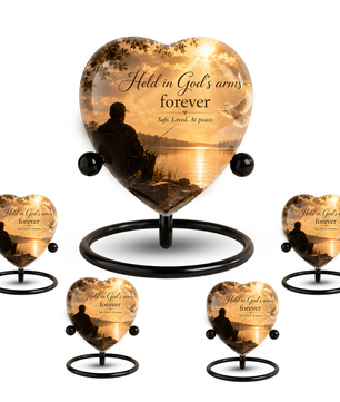 Fishing Urn for Dad – Gone Fishing Cremation Urn, Fishing Urn for Human Ashes & Personalized Dad Urn