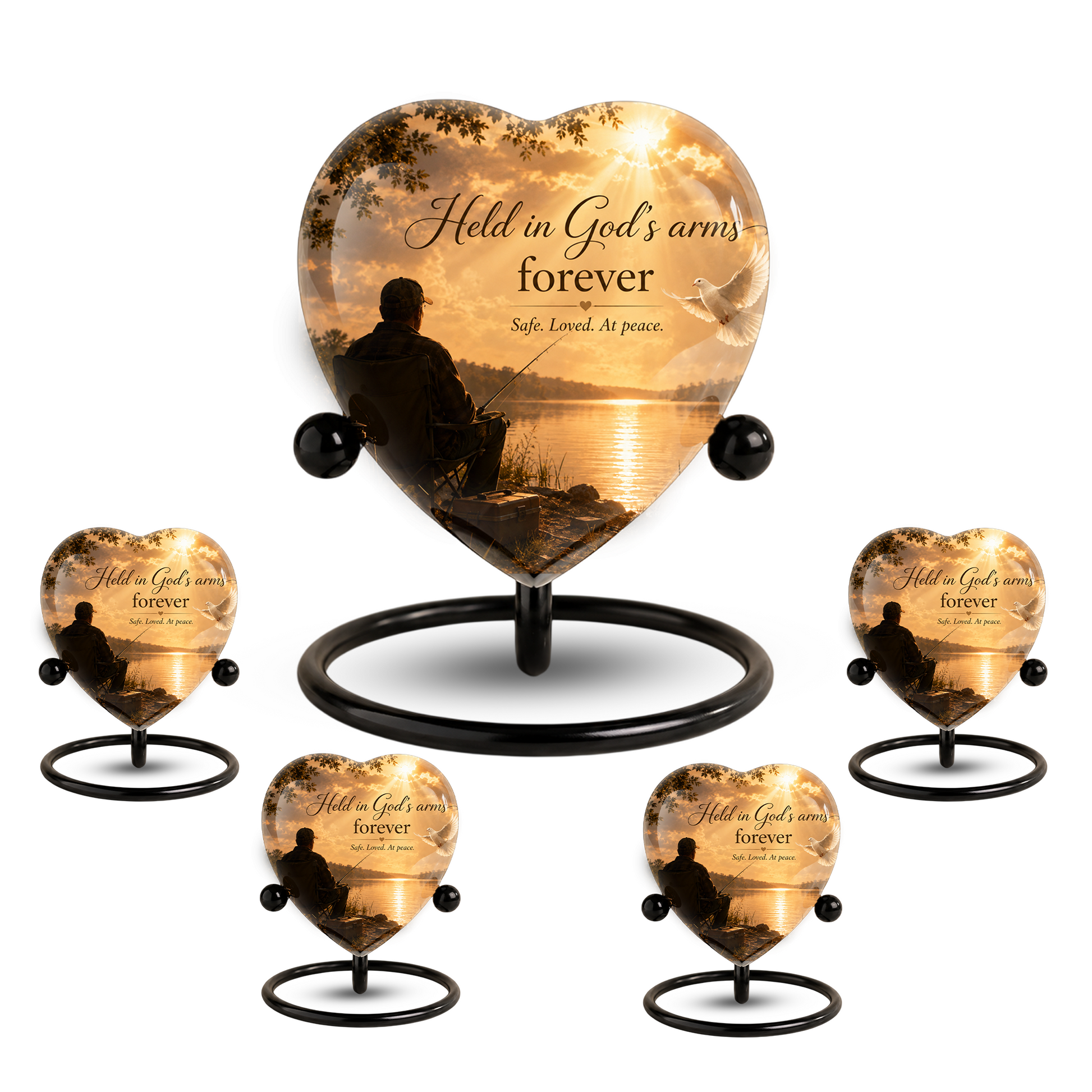 Fishing Urn for Dad – Gone Fishing Cremation Urn, Fishing Urn for Human Ashes & Personalized Dad Urn