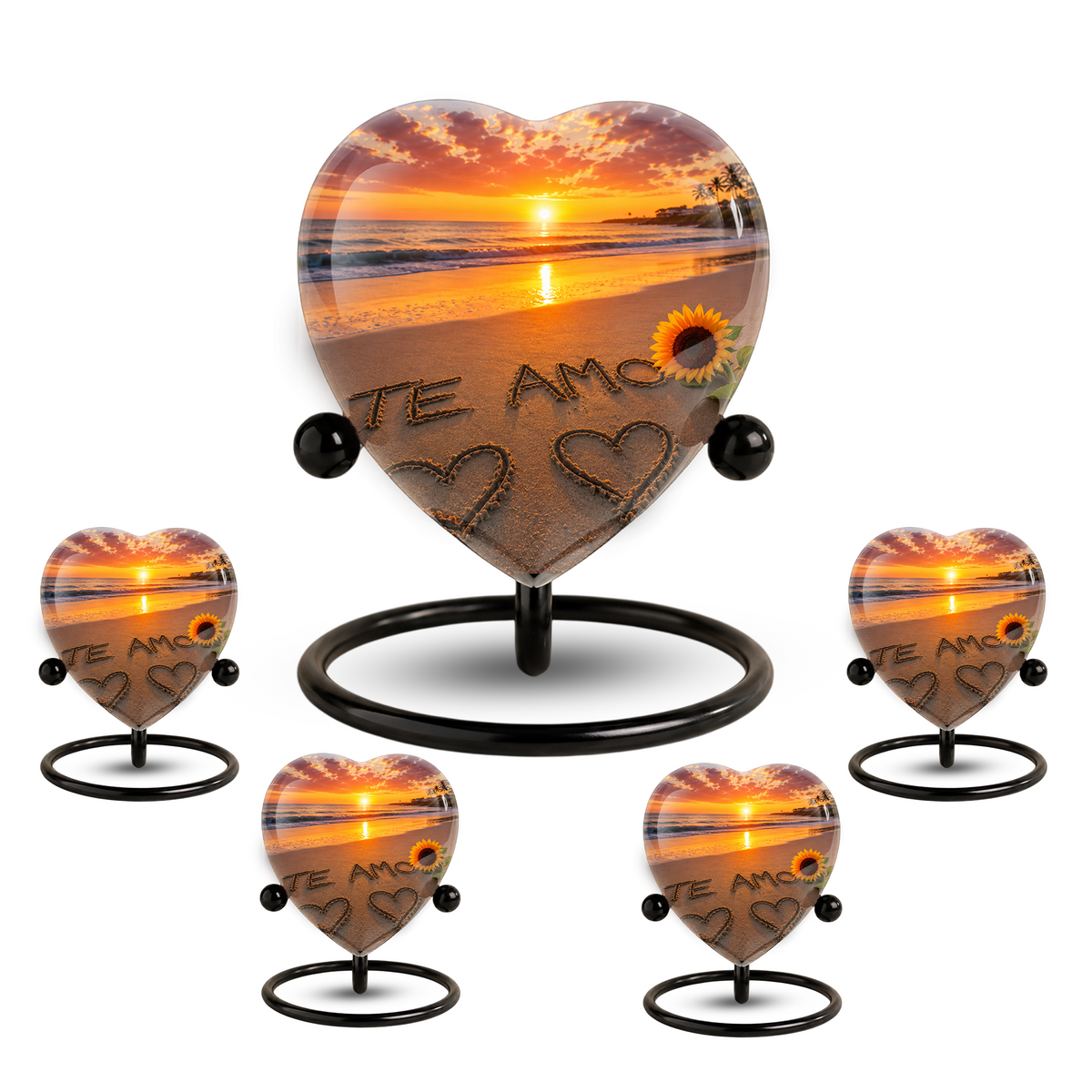 Beach Urn – Beach Urn for Human Ashes, Ocean Sunset Cremation Urn & Beach Keepsake Urn