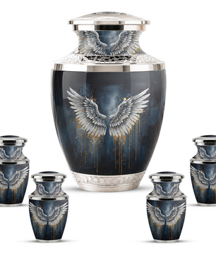 Angel Wings Cremation Urn for Mom & Dad, Guardian Angel Urn for Human Ashes