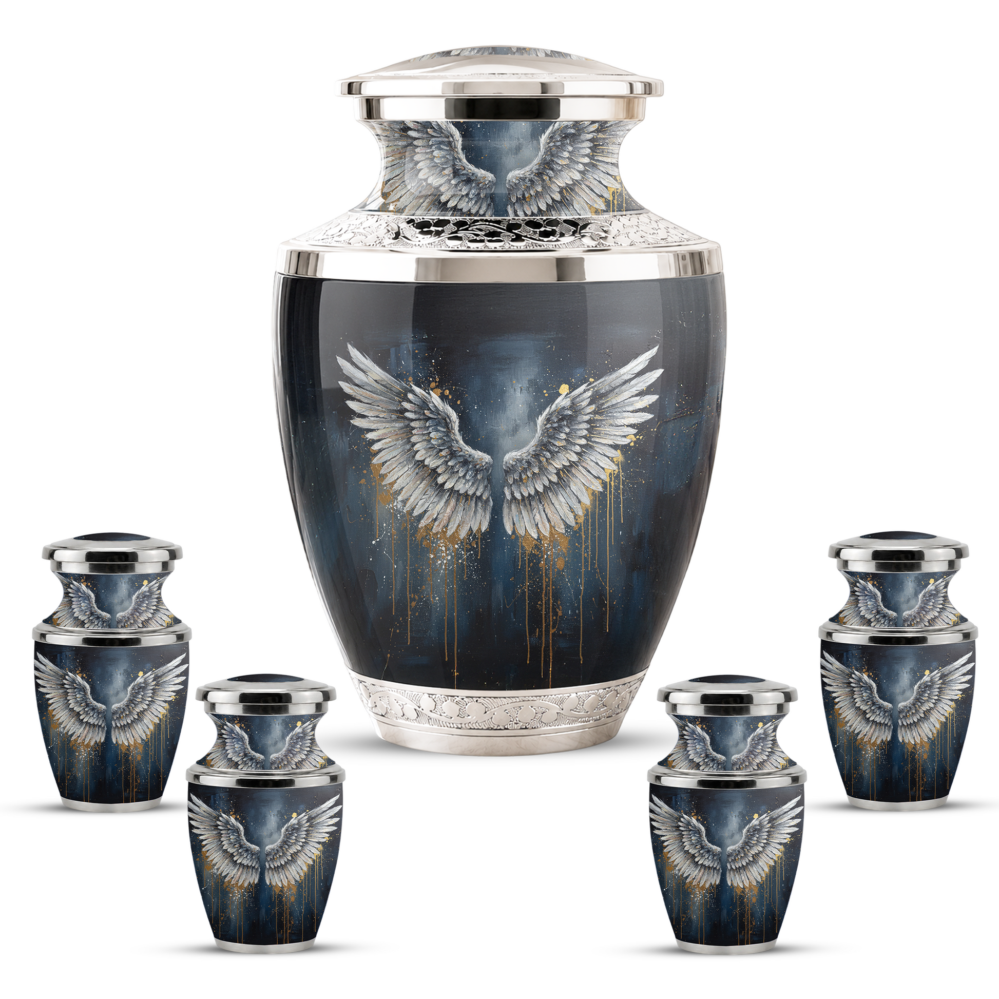 Angel Wings Cremation Urn for Mom & Dad, Guardian Angel Urn for Human Ashes